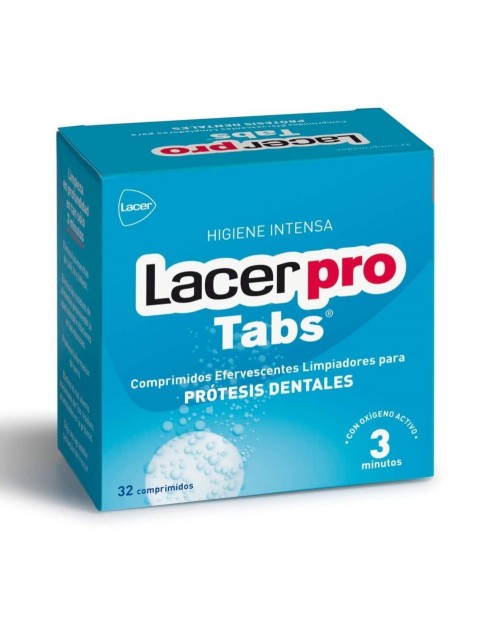 Lacer protabs comp limpieza protesis dental 32 comp